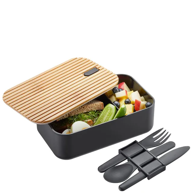 gefu-enviro-lunchbox-1-l-mit-besteck-set-auslaufsichere-brotdose-mit-trennsteg-f image 1