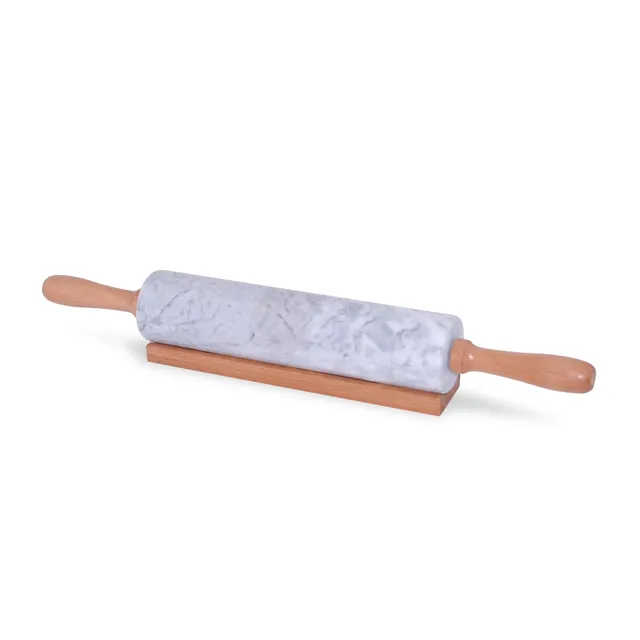 k-chenprofi-teigrolle-aus-marmor-10-0248-10-47-nudelholz-aus-vollmarmor-mit-holz image 1