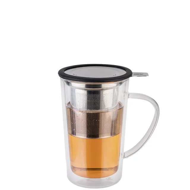 gefu-mira-teeglas-235-ml-doppelwandiges-borosilikatglas-mit-edelstahlfilter-arom image 1