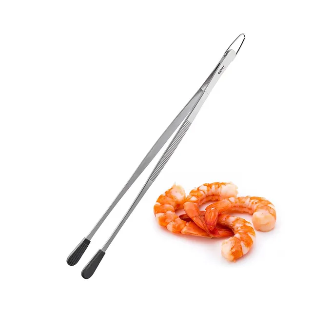 gefu-k-chenpinzette-pinola-35-cm-edelstahl-mit-silikonenden-hitzebest-ndig-bis-2 image 1