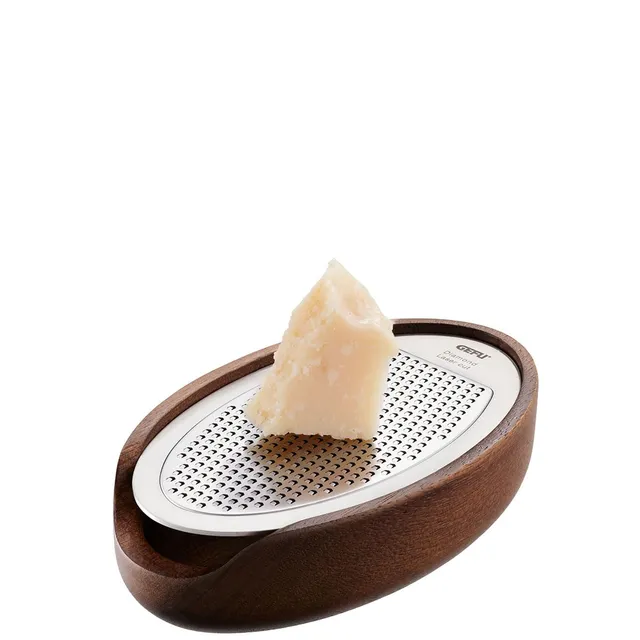 gefu-parmezo-parmesanreibe-mit-diamond-laser-cut-reibfl-che-und-akazienholz-scha image 1