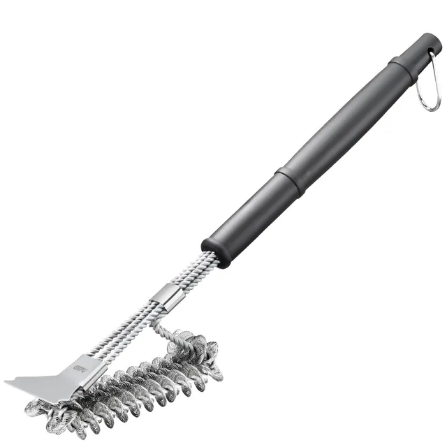 gefu-bbq-grillb-rste-borstenfrei-edelstahl-drahtspiralen-mit-schaber-dreifachkop image 1