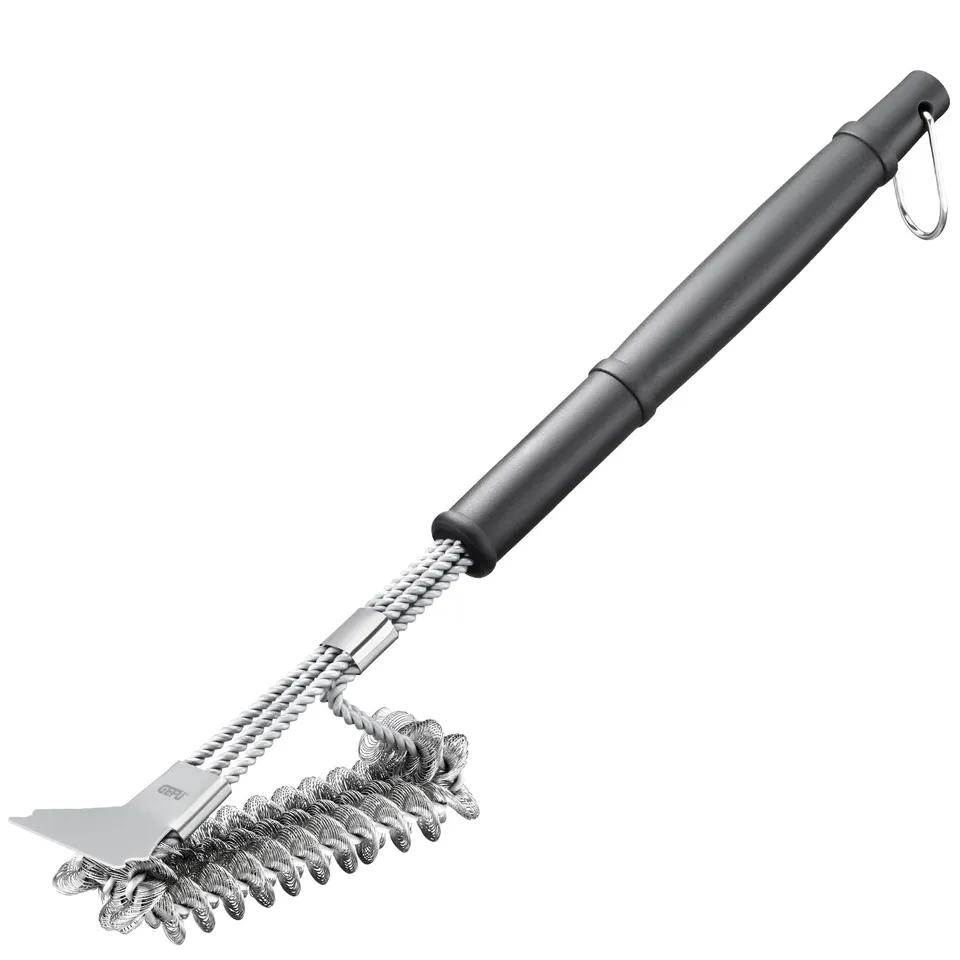 gefu-bbq-grillb-rste-borstenfrei-edelstahl-drahtspiralen-mit-schaber-dreifachkop image 1