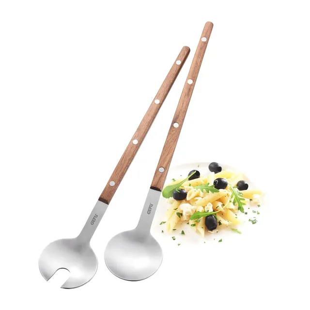 gefu-filigo-salatbesteck-2-teilig-edelstahl-wenderpaar-mit-walnussholzgriffen-f- image 1