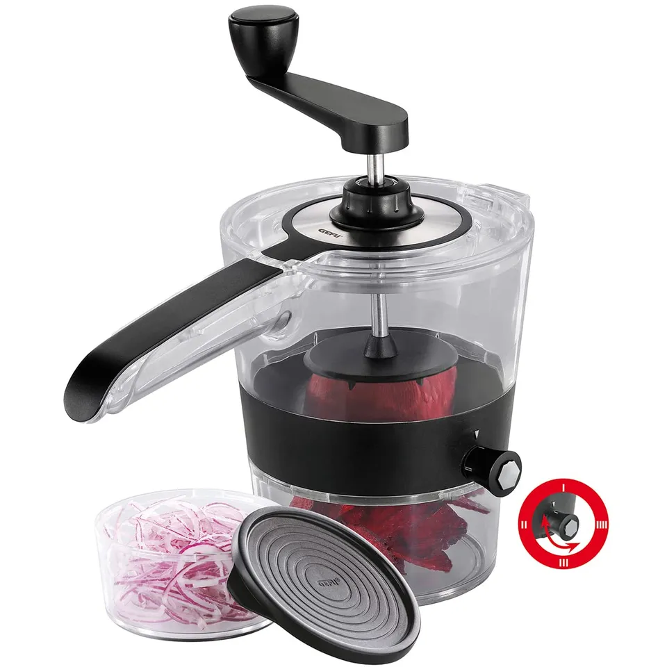 gefu-spiralfix-spiralschneider-f-r-gem-se-mit-4-schnittbreiten-400-ml-auffangbeh image 1