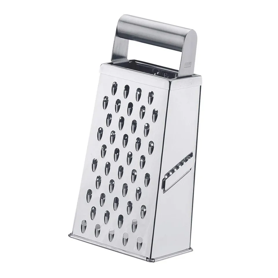 gefu-vierkantreibe-cubo-edelstahl-k-chenreibe-4-reibfl-chen-fein-grob-kartoffel- image 1
