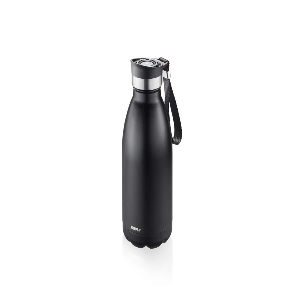 gefu-trinkflasche-olimpio-edelstahl-thermoflasche-0-5-l-auslaufsicher-kohlens-ur image 1