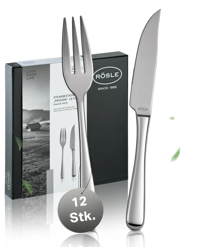 r-sle-passion-steakbesteck-12-teilig-steakmesser-gabeln-f-r-6-personen-edelstahl image 1