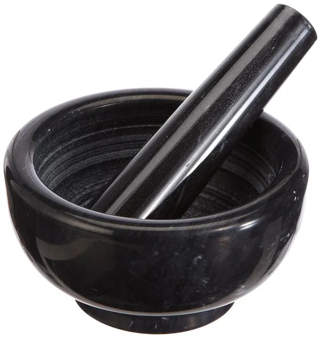 k-chenprofi-1002431011-marmor-m-rser-11-cm-schwarz-steinm-rser-aus-naturmarmor-g image 1