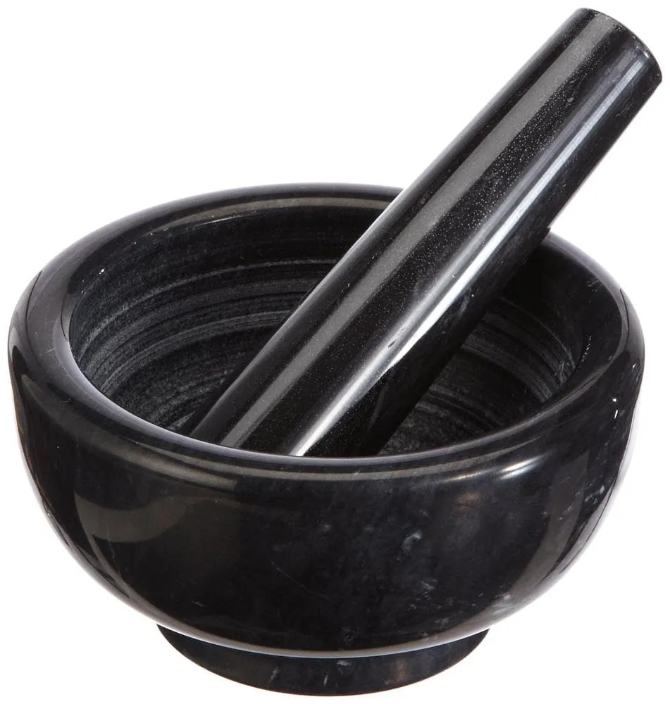 k-chenprofi-1002431011-marmor-m-rser-11-cm-schwarz-steinm-rser-aus-naturmarmor-g image 1