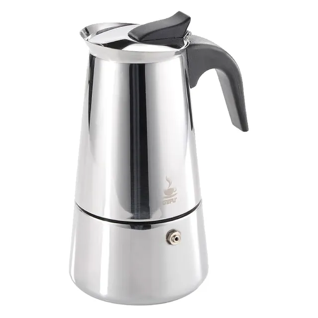 gefu-espressokocher-emilio-4-tassen-edelstahl-mokkakanne-mit-ausgie-nase-indukti image 1