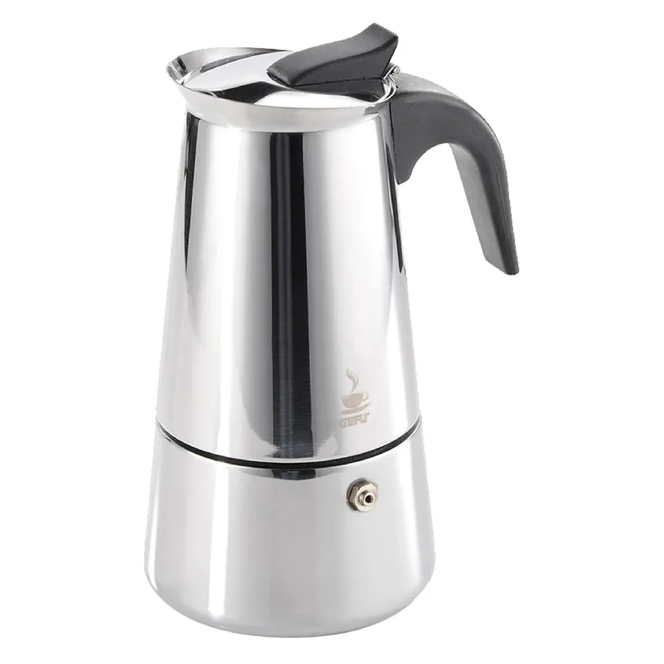 gefu-espressokocher-emilio-4-tassen-edelstahl-mokkakanne-mit-ausgie-nase-indukti image 1