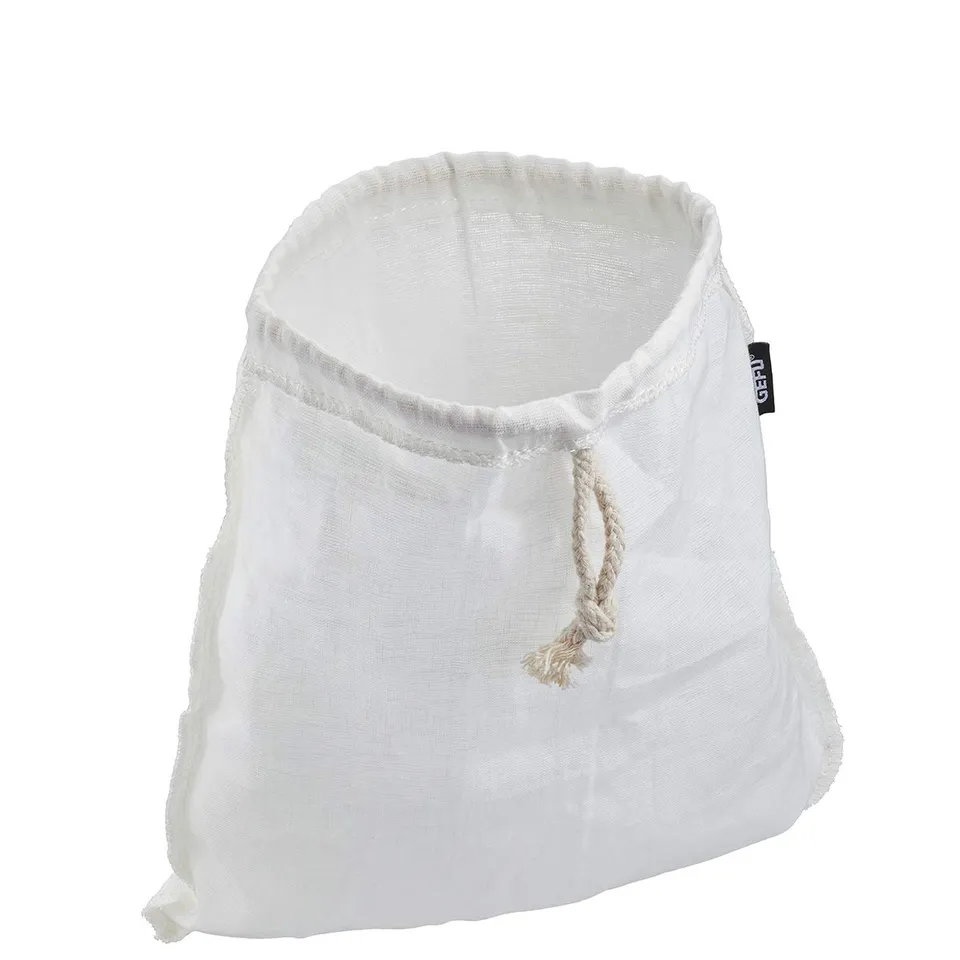 gefu-nutie-nussmilchbeutel-wiederverwendbares-filtertuch-aus-100-hanf-30-x-30-cm image 1