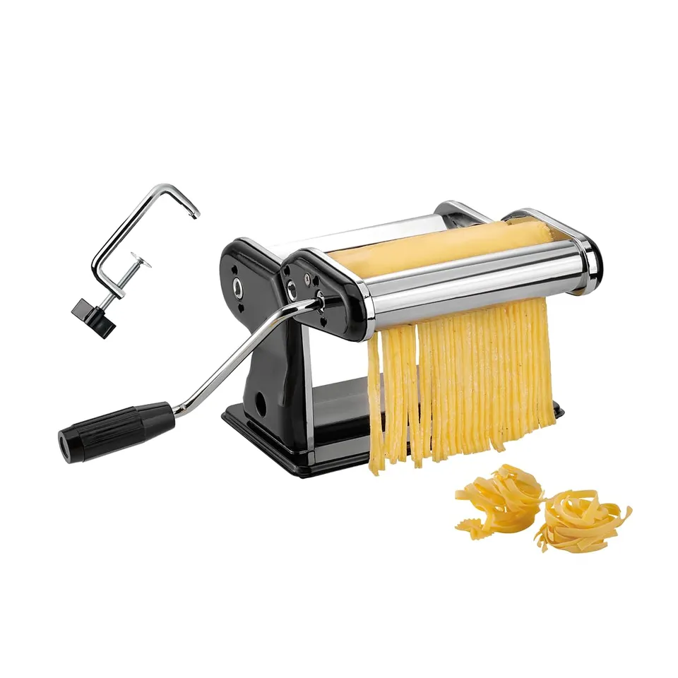 gefu-pasta-perfetta-nero-pastamaschine-manuelle-nudelmaschine-mit-verchromten-ca image 1