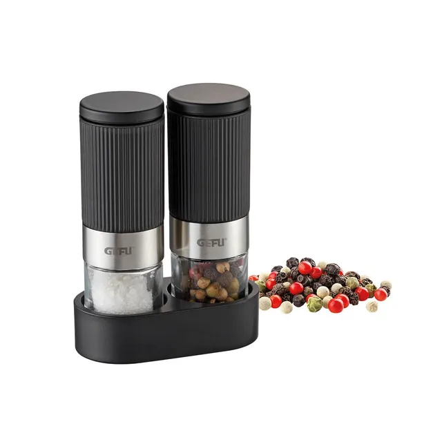 gefu-tusome-salz-pfefferm-hlen-set-2er-set-mini-gew-rzm-hlen-mit-stufenlosem-ker image 1