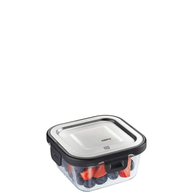 gefu-frischhaltedose-milo-smarte-lunchbox-300-ml-glas-mit-silikondichtung-klick- image 1