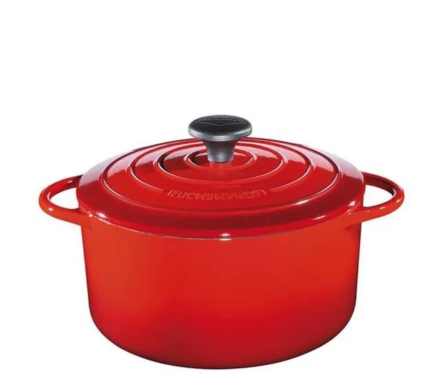 k-chenprofi-provence-gusseisen-br-ter-24-cm-mit-deckel-rot-emaillierter-schmorto image 1