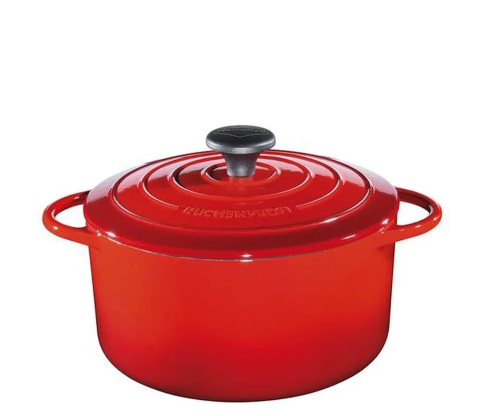 k-chenprofi-provence-gusseisen-br-ter-24-cm-mit-deckel-rot-emaillierter-schmorto image 1