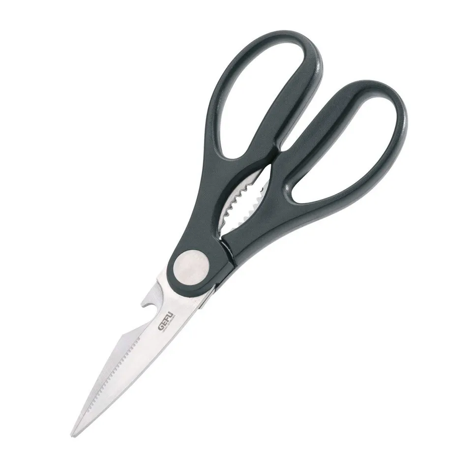 gefu-una-allzweckschere-edelstahlklinge-mit-integriertem-kapselheber-f-r-schraub image 1