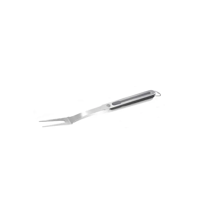 gefu-bbq-grillgabel-edelstahl-45-5-cm-schwarz-silber-ergonomischer-griff-mit-auf image 1