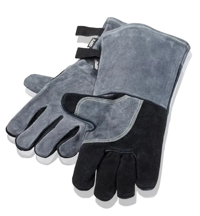 gefu-grillhandschuhe-bbq-aus-veloursleder-hitzebest-ndig-bis-350-c-langer-schaft image 1