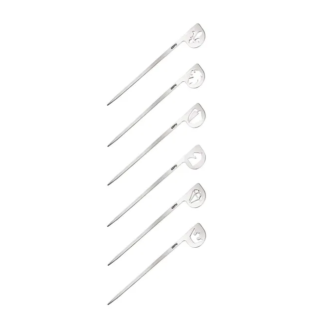gefu-party-spie-e-gala-6er-set-filigran-gelaserte-edelstahl-spie-e-mit-6-motiven image 1