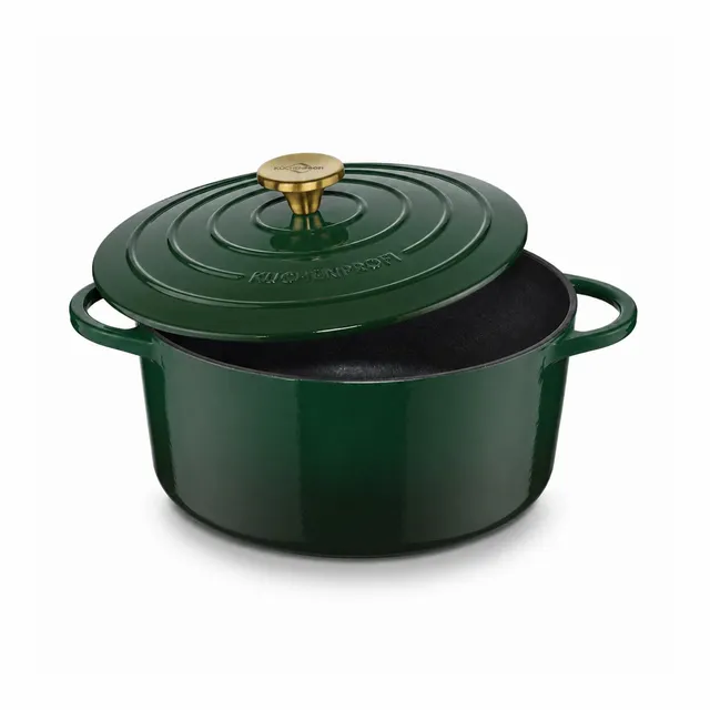 k-chenprofi-bratentopf-provence-racing-green-gusseisen-schmorbr-ter-mit-deckel-4 image 1