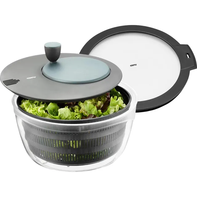 gefu-salatschleuder-4l-mit-frischhaltedeckel-siebeinsatz-kurbelantrieb-4-in-1-sc image 1