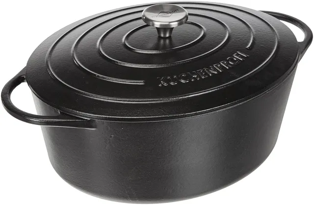 k-chenprofi-provence-bratentopf-oval-33-cm-7-l-emaillierter-gusseisen-br-ter-mit image 1