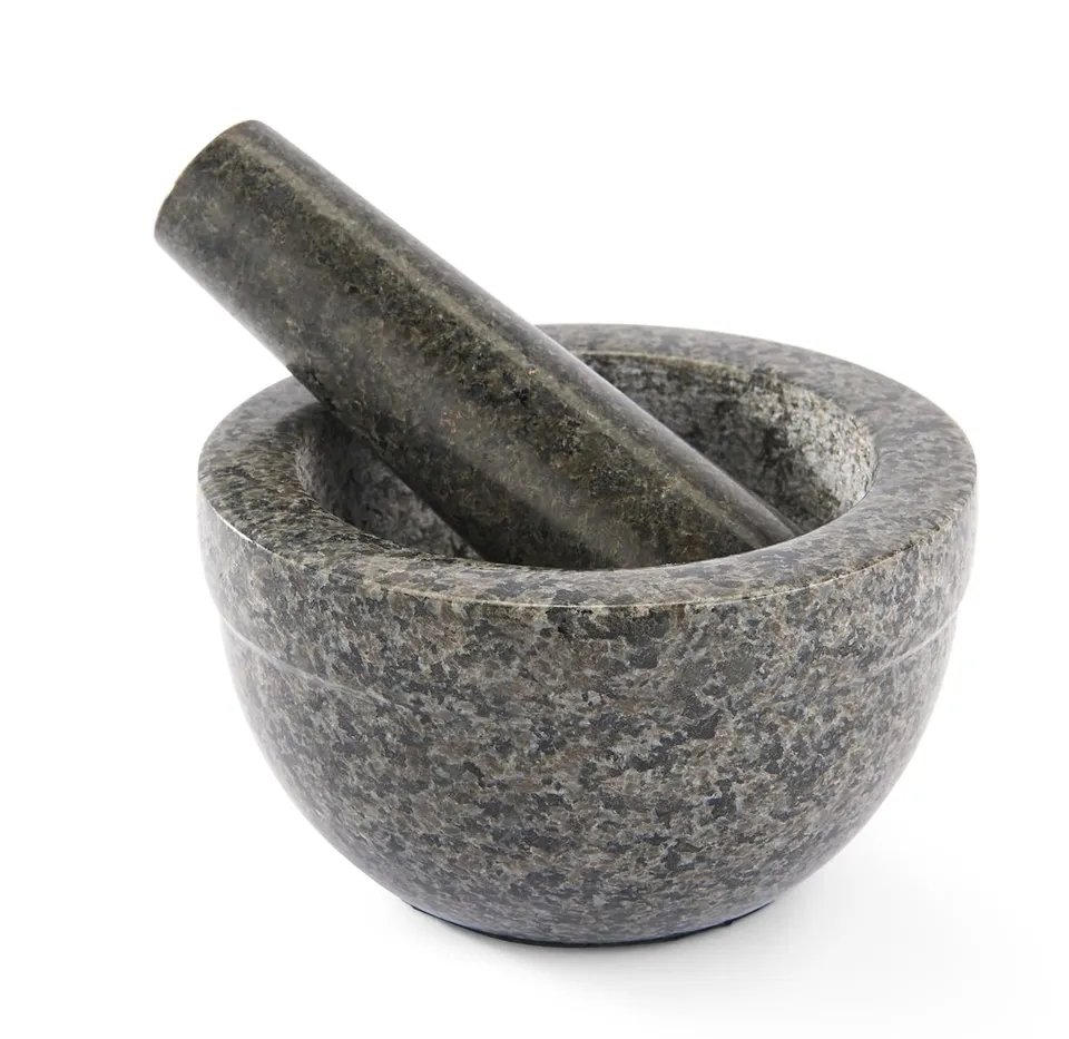 r-sle-granitm-rser-mit-st-el-steinm-rser-aus-schwarzem-granit-mit-anti-rutsch-bo image 1