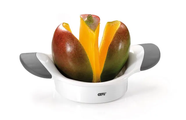 gefu-mangoteiler-parti-mangoschneider-mit-edelstahlklingen-zum-entkernen-halbier image 1