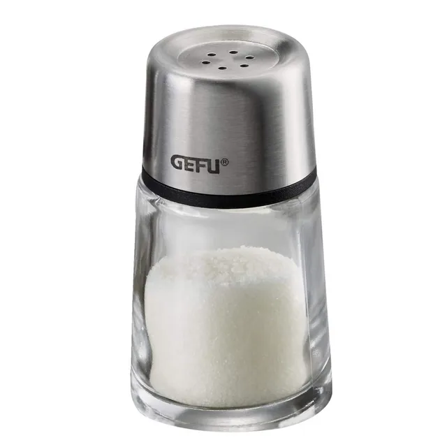 gefu-salzstreuer-brunch-aus-glas-edelstahl-auch-f-r-pfeffer-zeitloses-design-sp- image 1