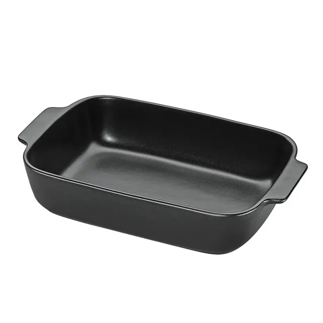 k-chenprofi-auflaufform-provence-36-cm-rechteckige-porzellan-backform-schwarz image 1