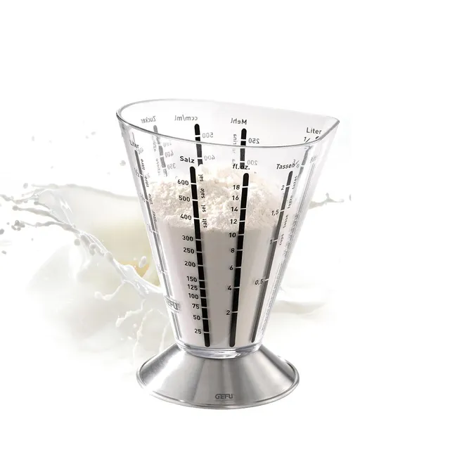 gefu-saturas-messbecher-500-ml-edelstahl-messbecher-mit-6-einheiten-butter-wasse image 1