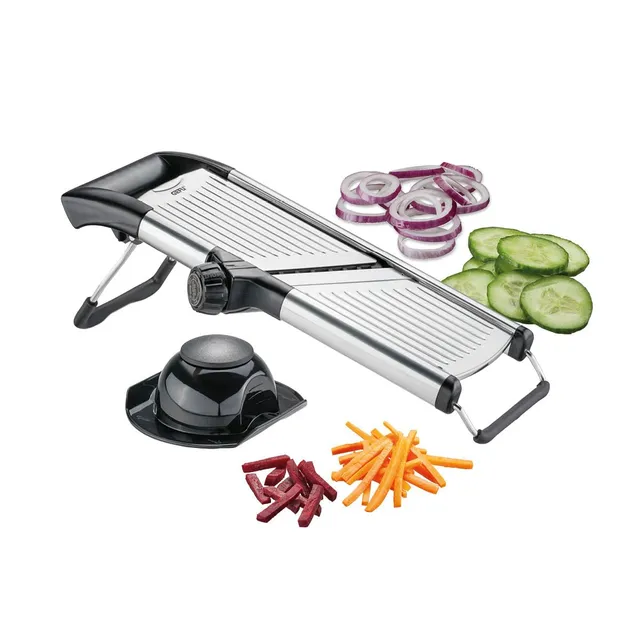gefu-volari-gourmet-hobel-verstellbarer-gem-sehobel-1-9-mm-mit-julienne-einsatz- image 1