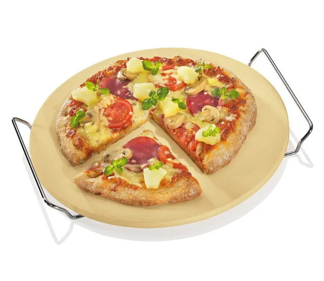 k-chenprofi-pizzastein-rund-30-5-cm-grill-pizzastein-aus-naturstein-f-r-knusprig image 1