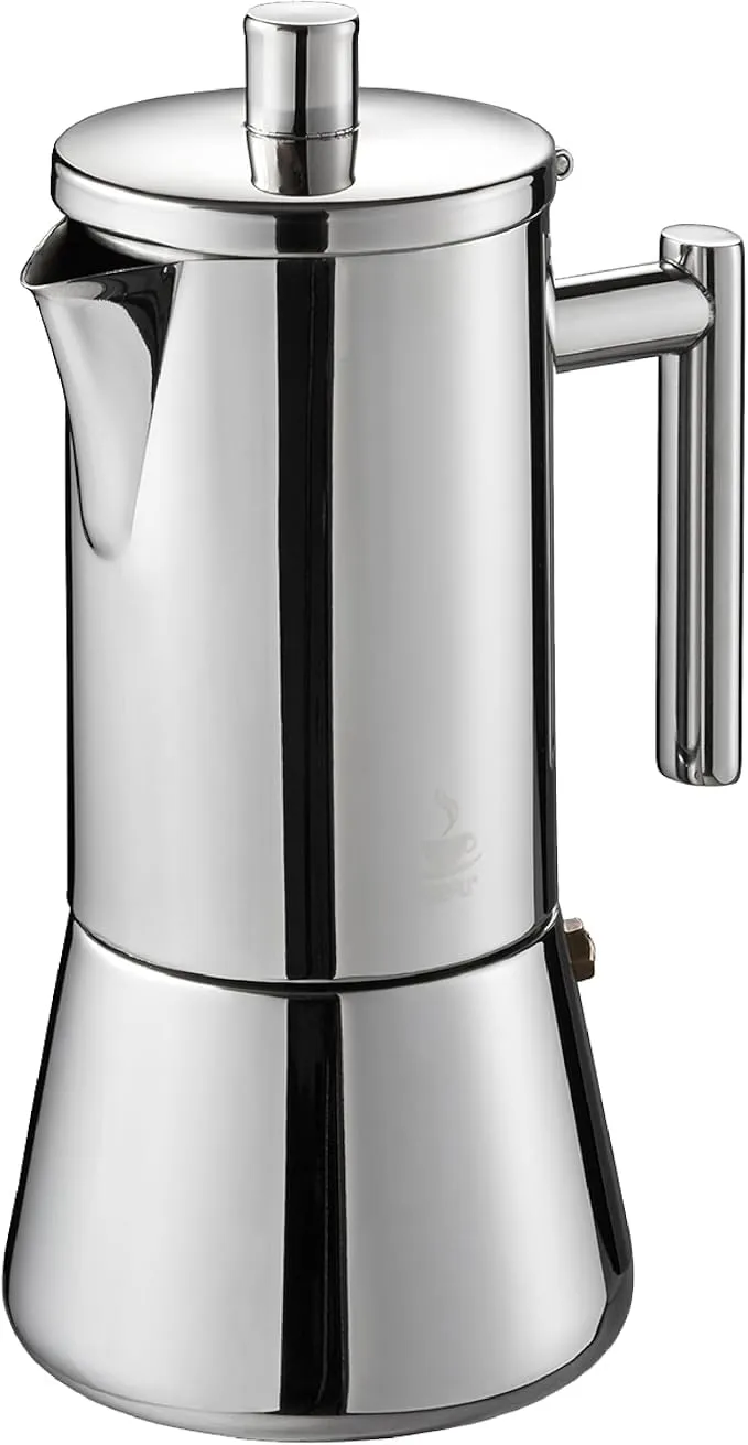 gefu-espressokocher-nando-f-r-6-tassen-edelstahl-espressokocher-mit-reduziersieb image 1