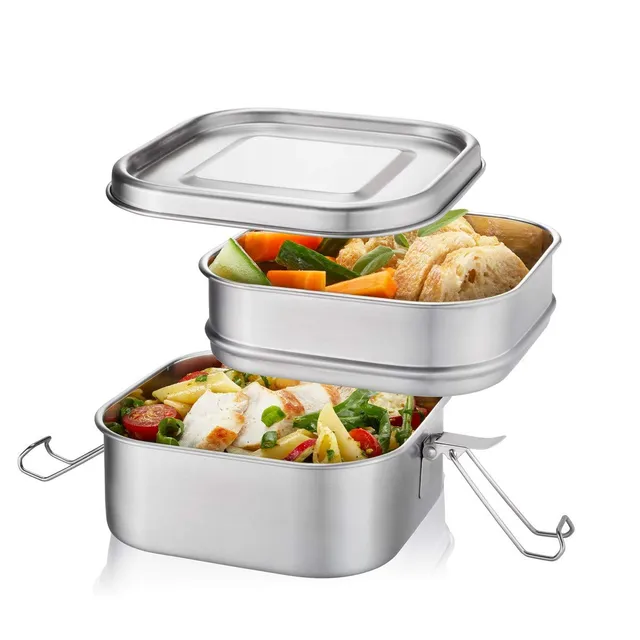 gefu-lunchbox-endure-doppelst-ckige-brotdose-im-retro-look-mit-zwei-ebenen-f-r-s image 1
