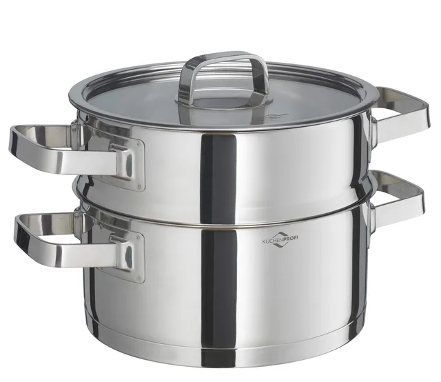 k-chenprofi-kochtopf-san-remo-kp2390022820-edelstahltopf-22-cm-mit-d-mpfeinsatz- image 1