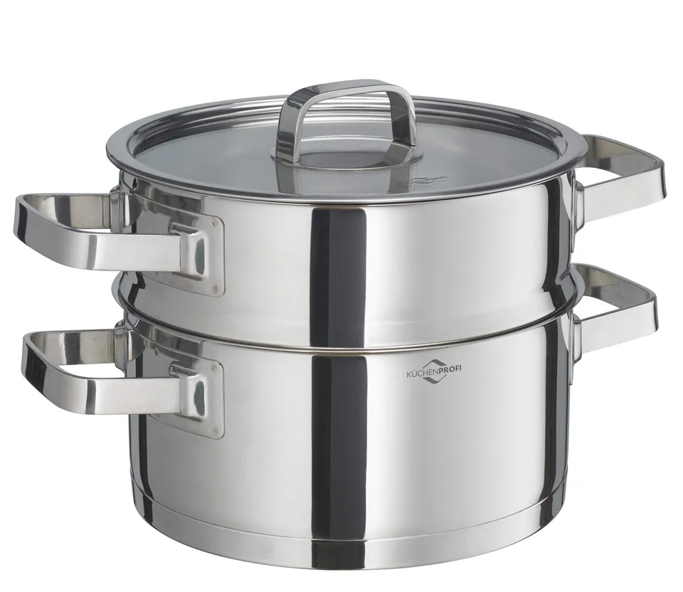 k-chenprofi-kochtopf-san-remo-kp2390022820-edelstahltopf-22-cm-mit-d-mpfeinsatz- image 1