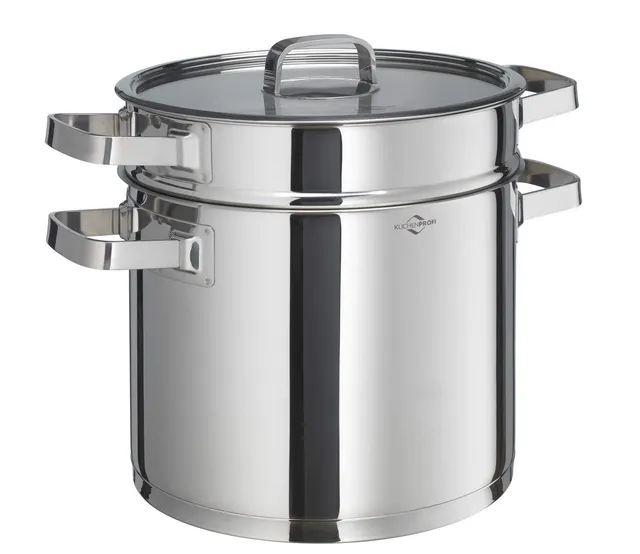 k-chenprofi-san-remo-kochtopf-mit-pastaeinsatz-22-cm-7-l-edelstahl-f-r-alle-herd image 1