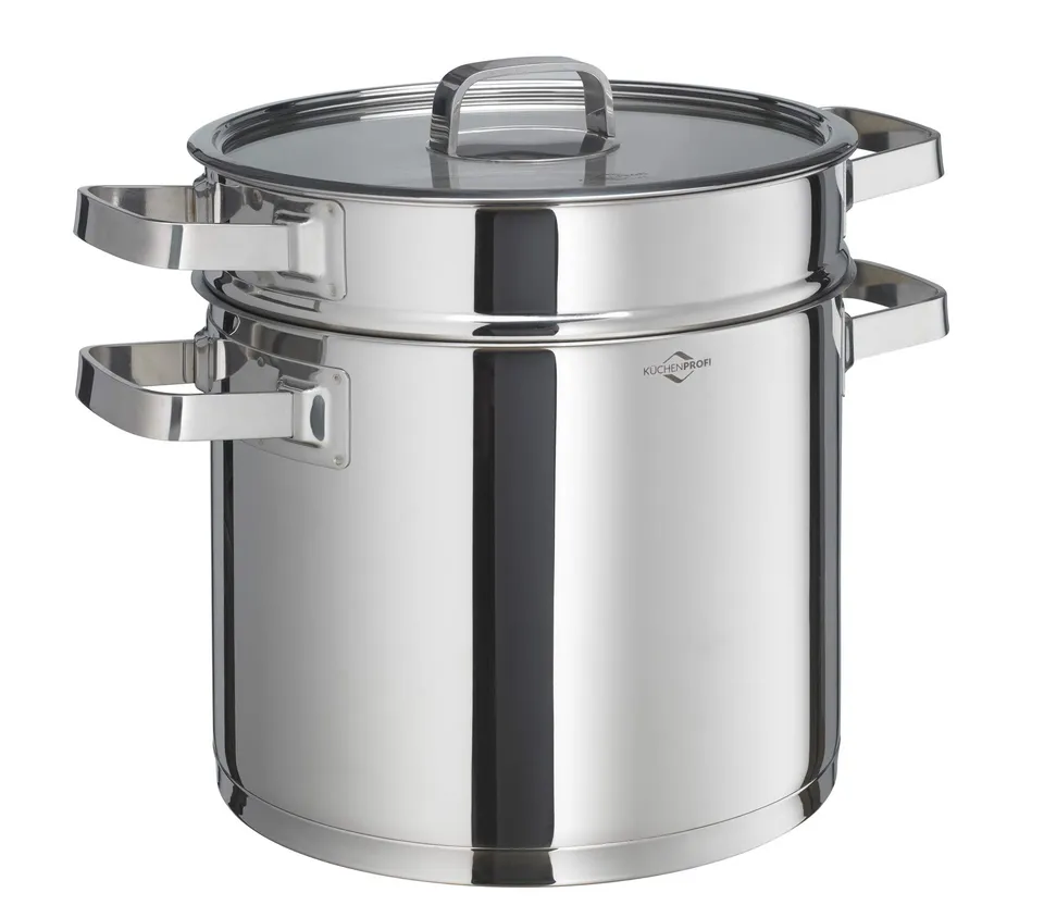 k-chenprofi-san-remo-kochtopf-mit-pastaeinsatz-22-cm-7-l-edelstahl-f-r-alle-herd image 1
