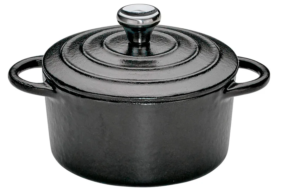 k-chenprofi-provence-mini-gusseisen-br-ter-rund-10-cm-emailliert-schwarz-f-r-all image 1