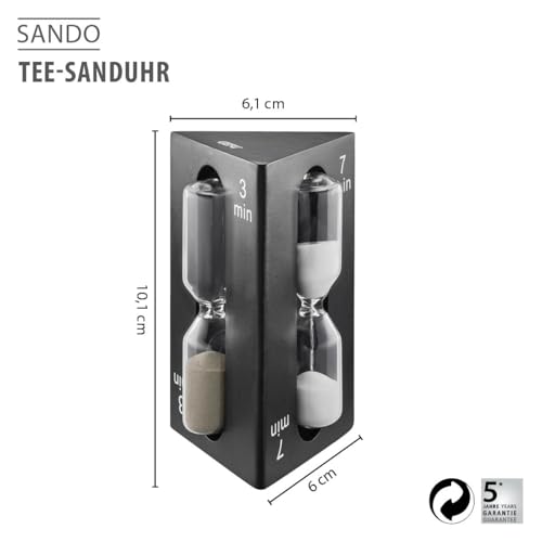 gefu-tee-sanduhr-sando-3-farben-2-3-7-minuten-sanduhr-f-r-tee-weiche-eier-stromf image 7