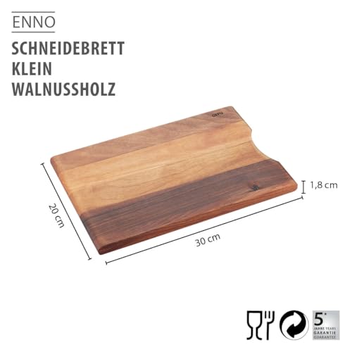 gefu-schneidebrett-enno-aus-walnussholz-30-20-cm-beidseitig-verwendbar-klingensc image 7