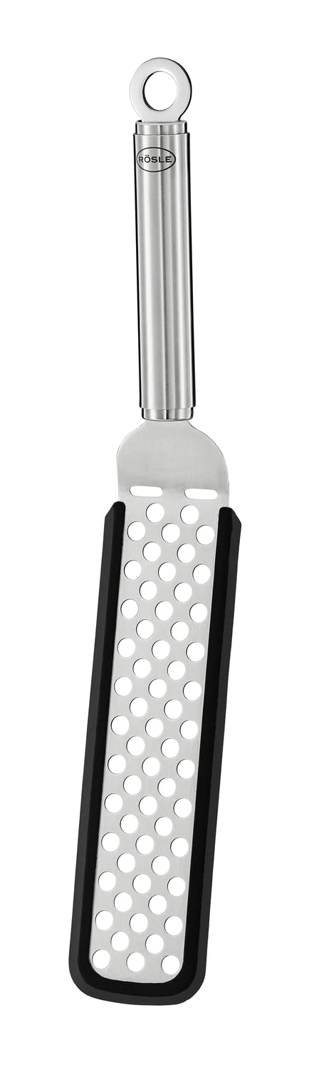 r-sle-flexibler-wender-mit-lochung-silikonrand-edelstahl-18-10-32-cm-pfannenwend image 1