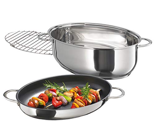 k-chenprofi-multibr-ter-oval-kp2386602803-grau-edelstahl-br-ter-mit-gittereinsat image 4
