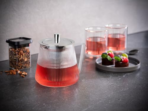 gefu-teekanne-infusa-800-ml-glasteekanne-mit-edelstahlfilter-deckel-f-r-losen-te image 5