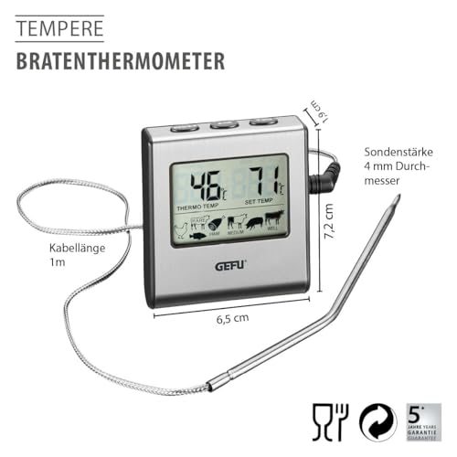 gefu-tempere-digitales-fleischthermometer-mit-timer-alarm-bratenthermometer-bis- image 8