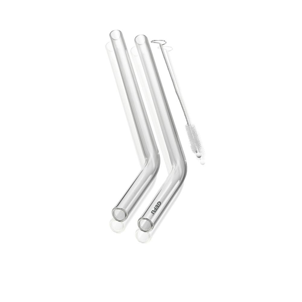 gefu-glastrinkhalm-future-4er-set-23-cm-transparent-borosilikatglas-gebogene-for image 2